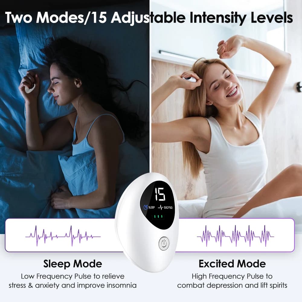 Handheld Sleep Aid Device Intelligent Pulse Stimulation Anxiety Insomnia Relief Nerve Soothing Device for Better Rest