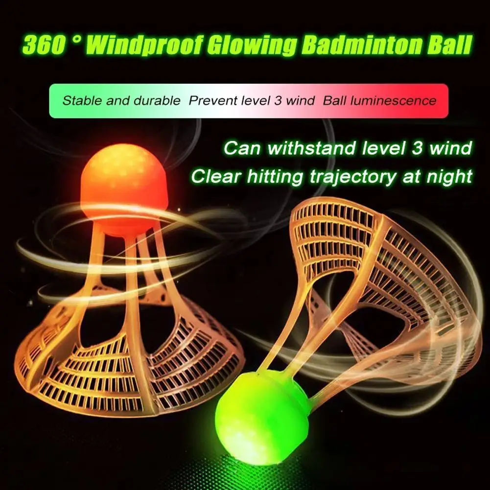 Luminous Windproof Badminton Super Durable And Unbreakable LED Badminton Shuttlecocks Lighting Glow In The Dark Badminton