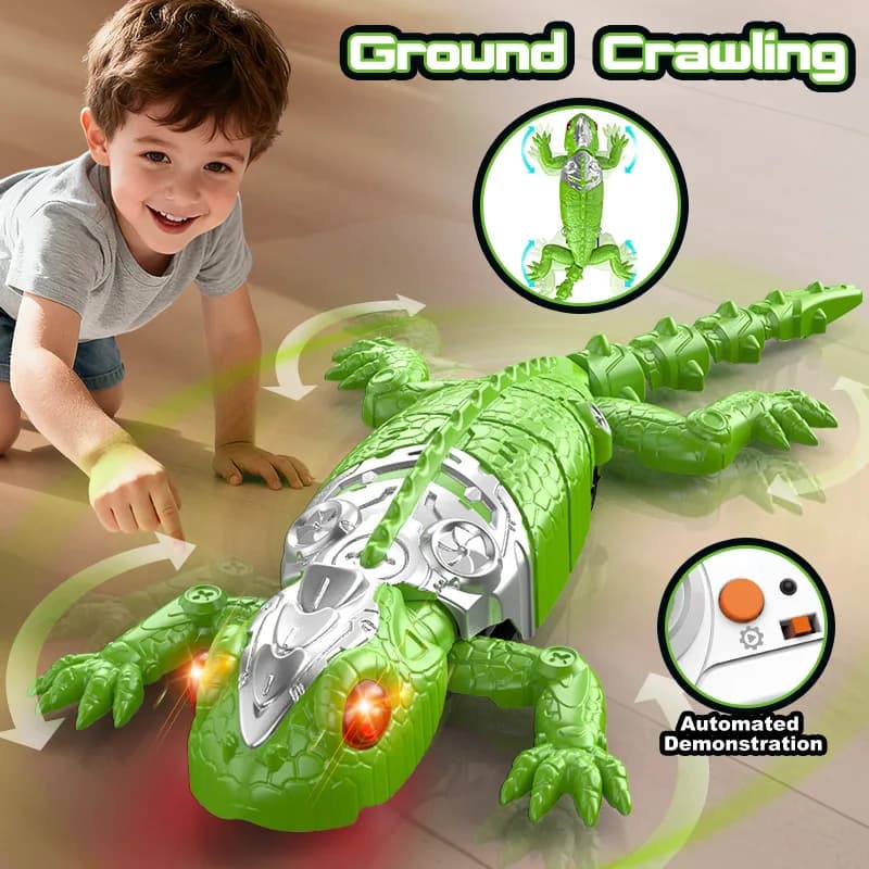 Children RC Gecko Wall Climbing Car Electric Simulation Lizard Biomimetic Chameleon Mechanical Snimal Wall Climbing Toy