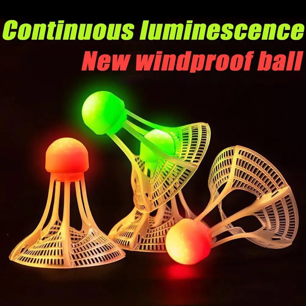 Luminous Windproof Badminton Super Durable And Unbreakable LED Badminton Shuttlecocks Lighting Glow In The Dark Badminton