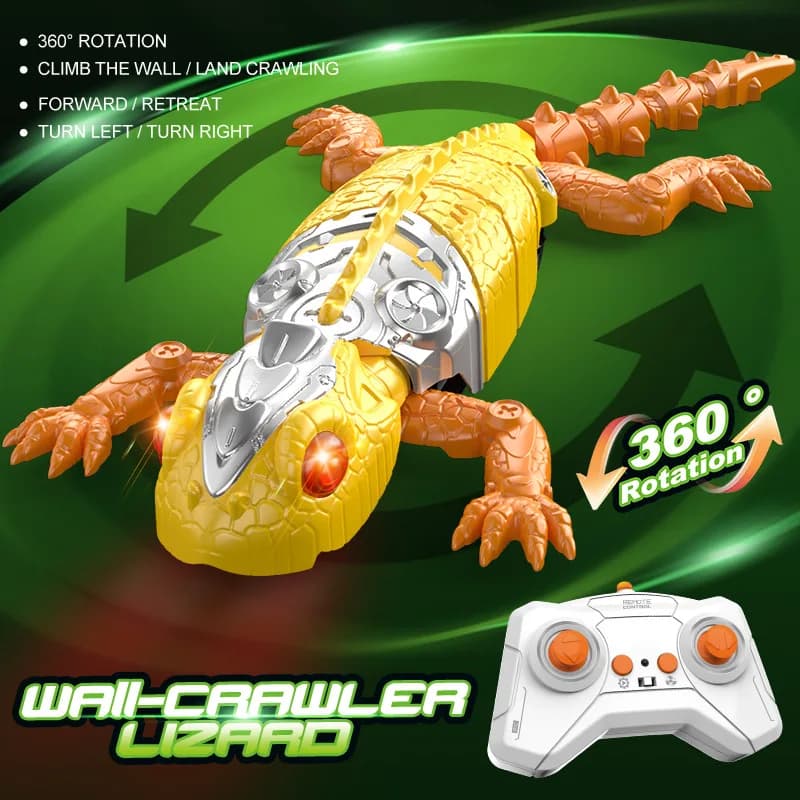Children RC Gecko Wall Climbing Car Electric Simulation Lizard Biomimetic Chameleon Mechanical Snimal Wall Climbing Toy